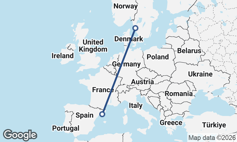Göteborg to Barcelona