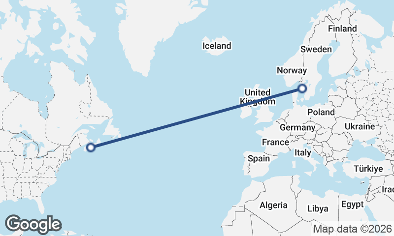 Göteborg to Halifax