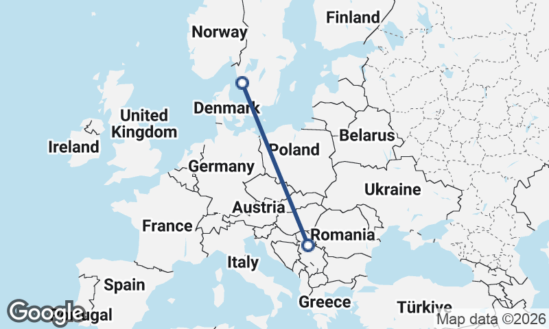 Göteborg to Belgrade