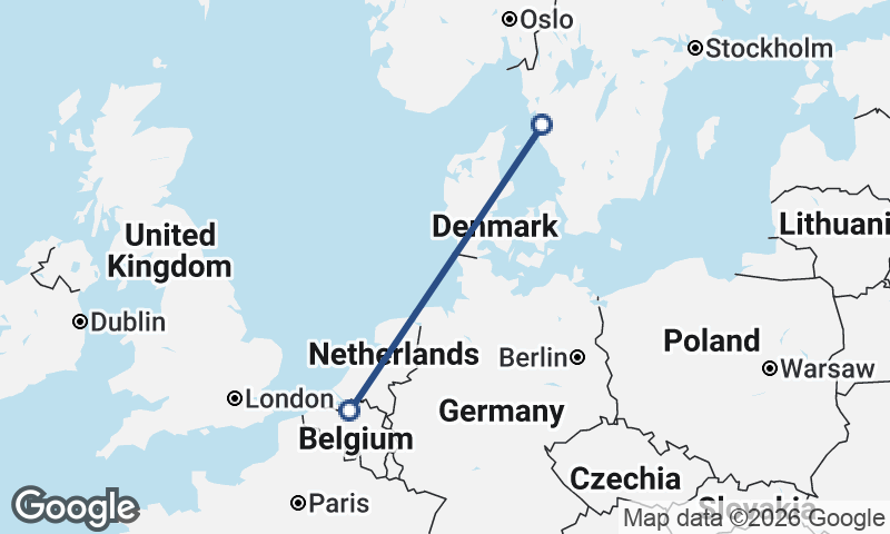 Göteborg to Antwerp