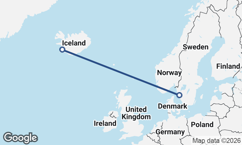Göteborg to Reykjavík