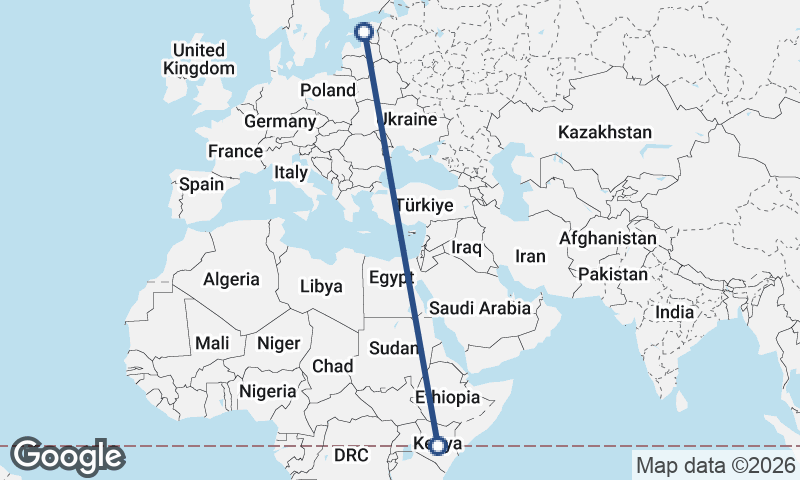 Estonia to Kenya