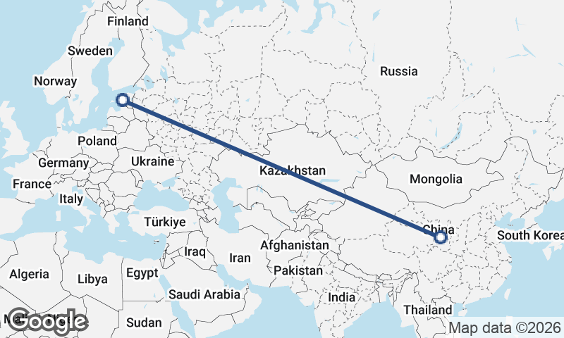Estonia to China