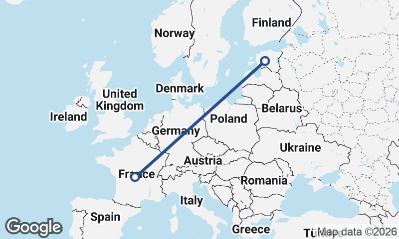 Estonia to France