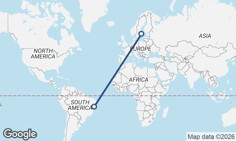 Stockholm to Salvador
