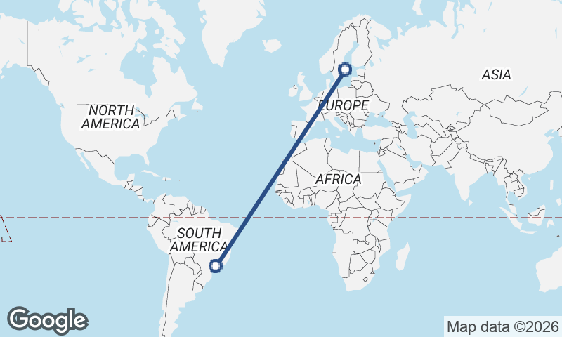 Stockholm to São Paulo