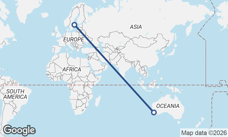 Stockholm to Perth