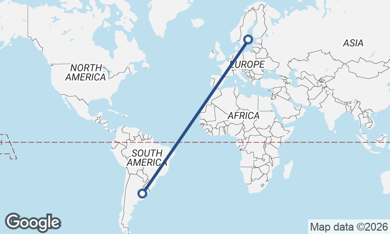 Stockholm to Buenos Aires