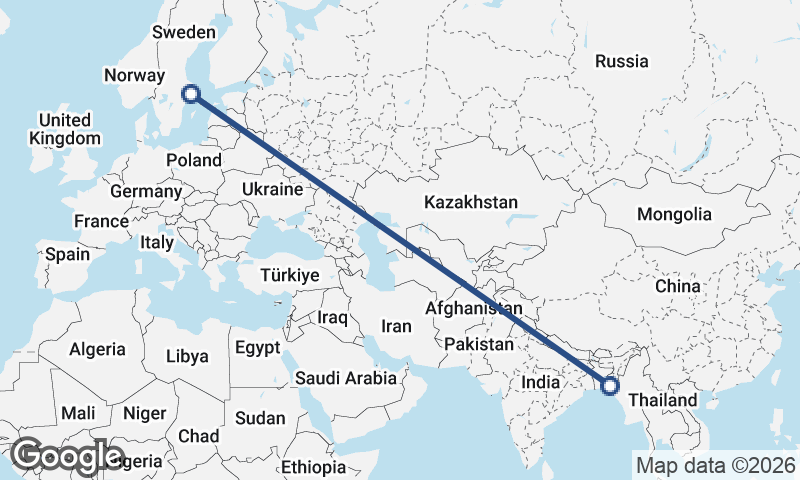 Stockholm to Chittagong