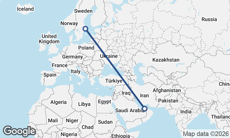 Stockholm to Abu Dhabi