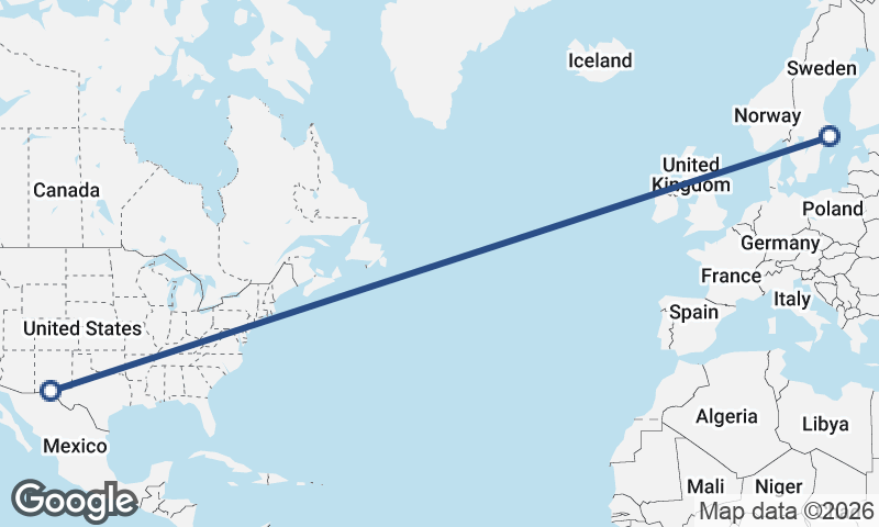 Stockholm to Juárez