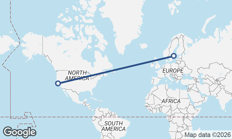 Stockholm to Oakland