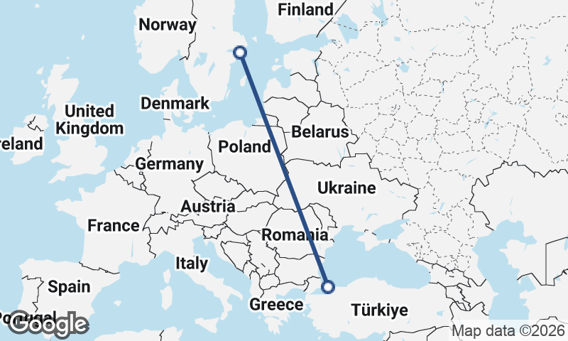 Stockholm to Istanbul