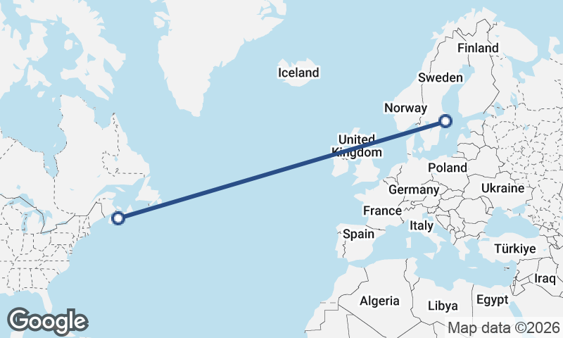 Stockholm to Halifax