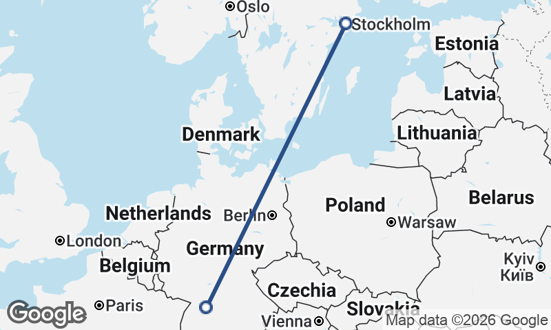 Stockholm to Stuttgart