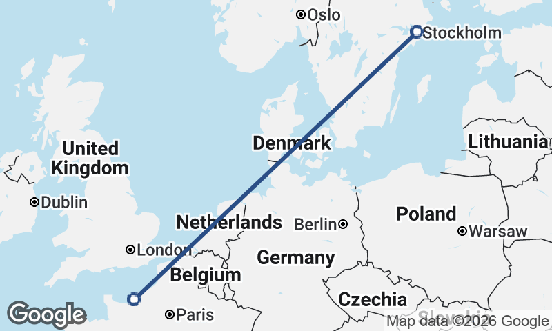 Stockholm to Le Havre