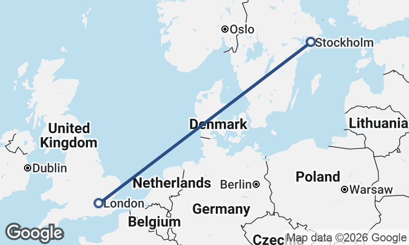 Stockholm to London