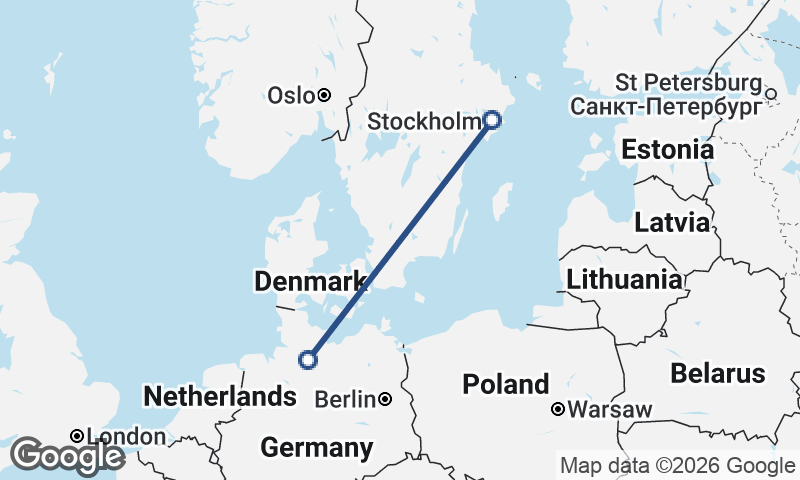 Stockholm to Hamburg
