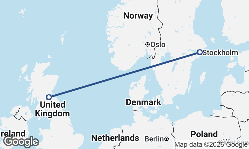 Stockholm to Edinburgh