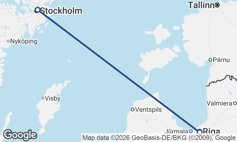 Stockholm to Riga