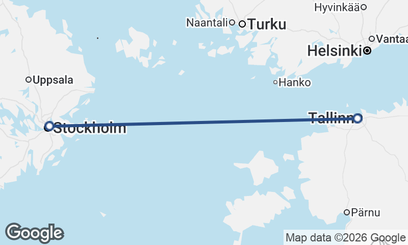 Stockholm to Tallinn