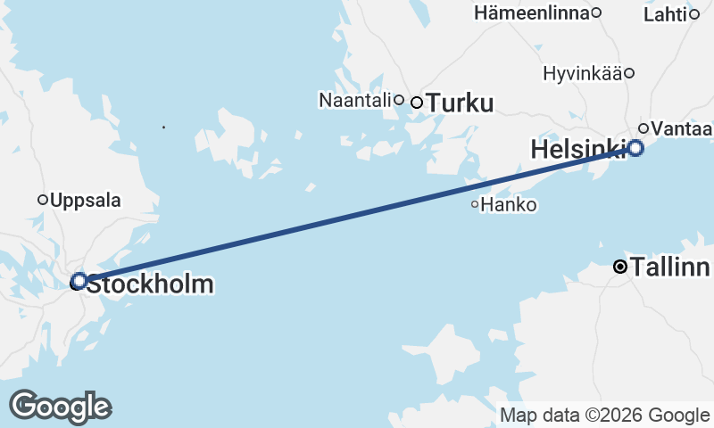 Stockholm to Helsinki