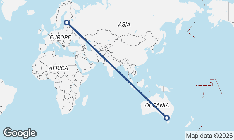 Tallinn to Melbourne