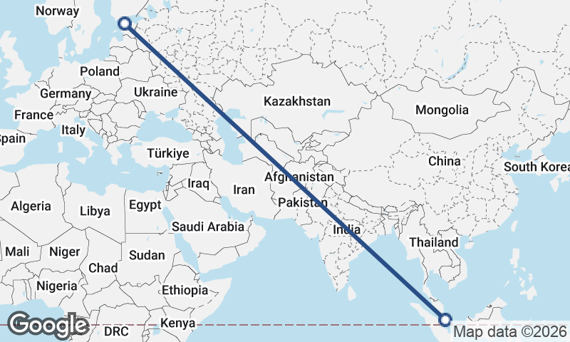 Tallinn to Singapore