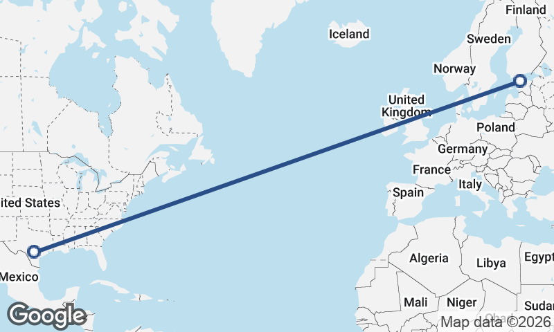 Tallinn to San Antonio