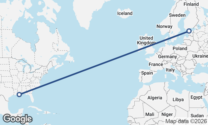 Tallinn to New Orleans