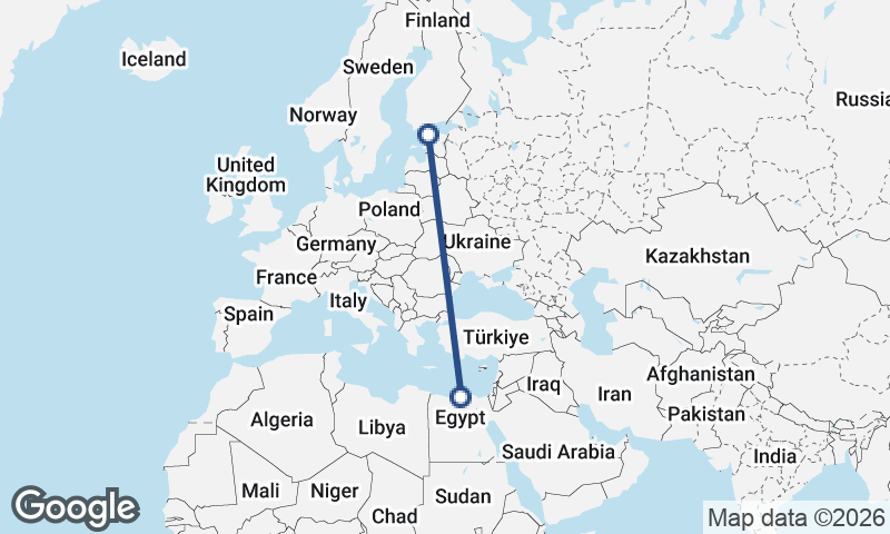 Tallinn to Alexandria
