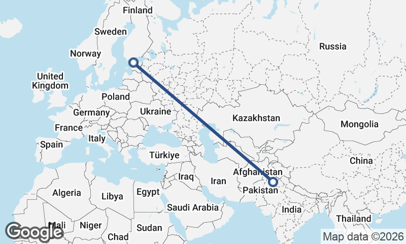 Tallinn to Faisalabad