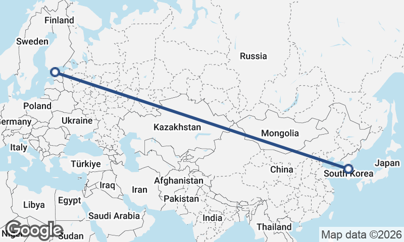 Tallinn to Seoul