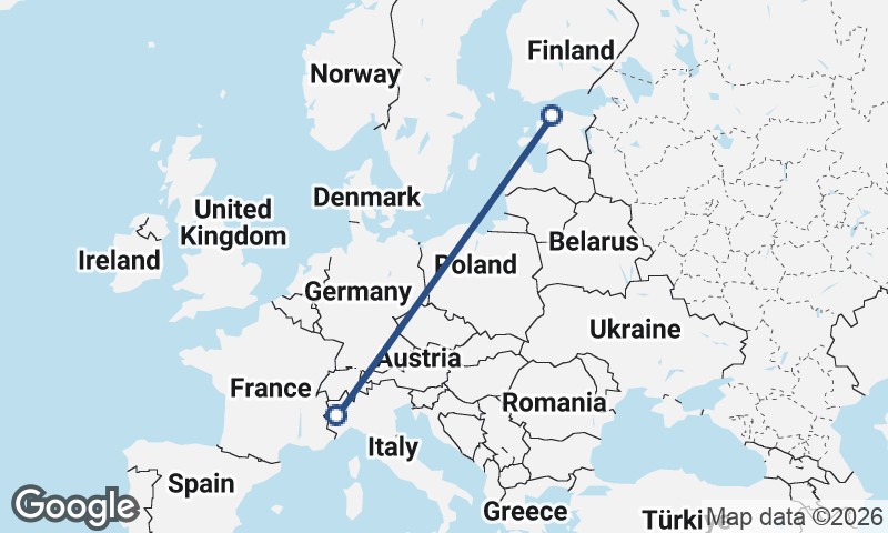Tallinn to Turin