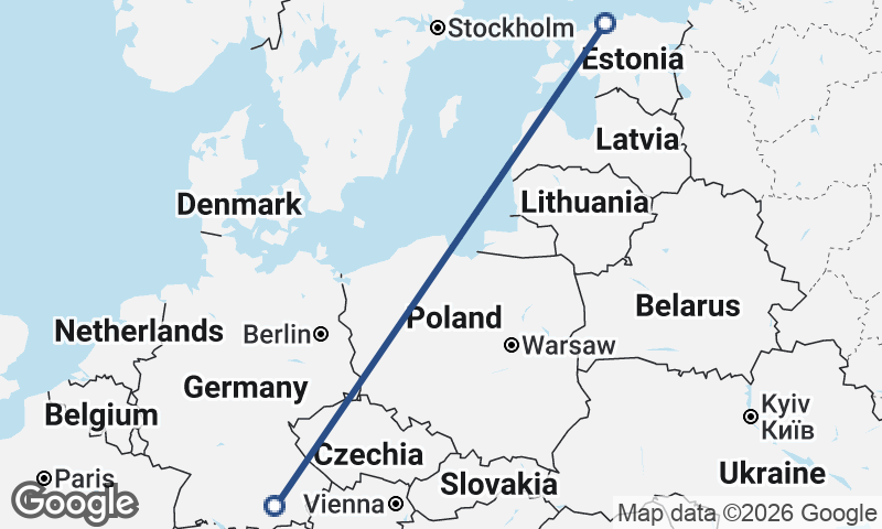 Tallinn to Munich
