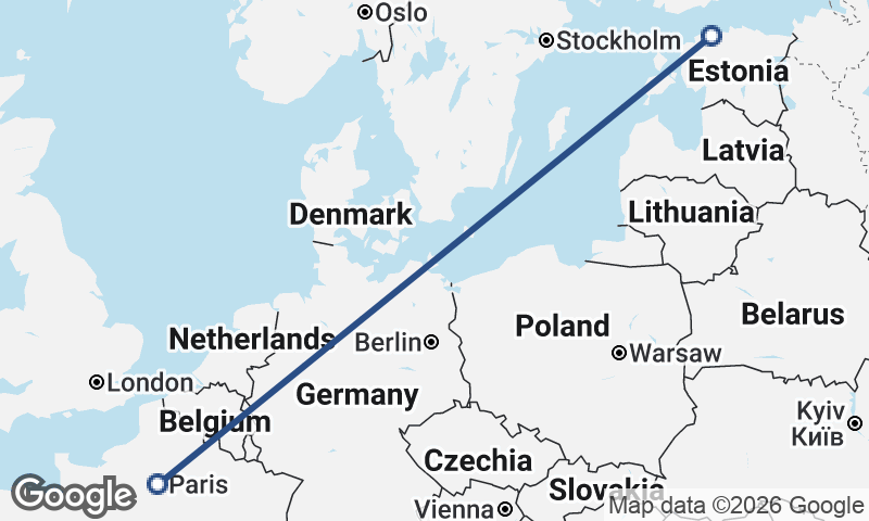 Tallinn to Paris