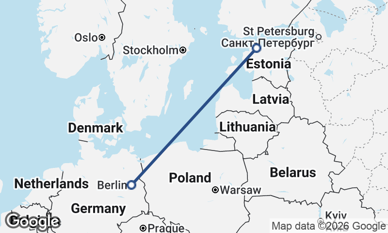 Tallinn to Berlin