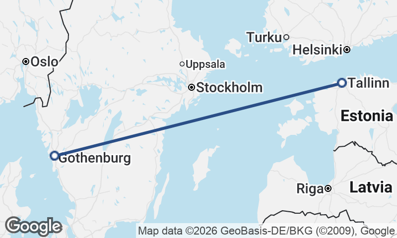 Tallinn to Göteborg