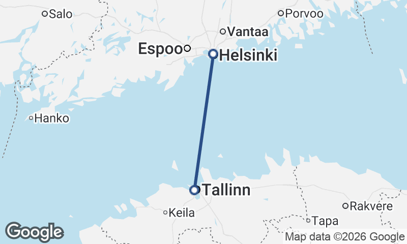 Tallinn to Helsinki
