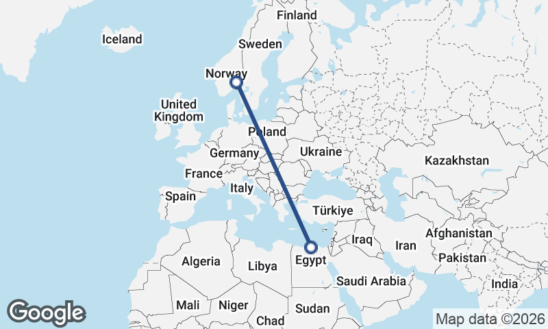 Oslo to Alexandria