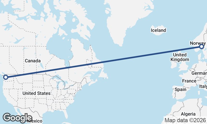 Oslo to Seattle