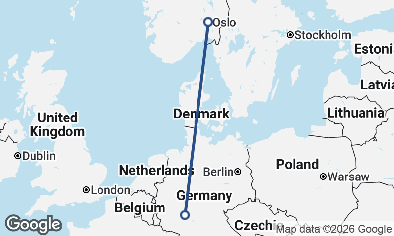 Oslo to Frankfurt