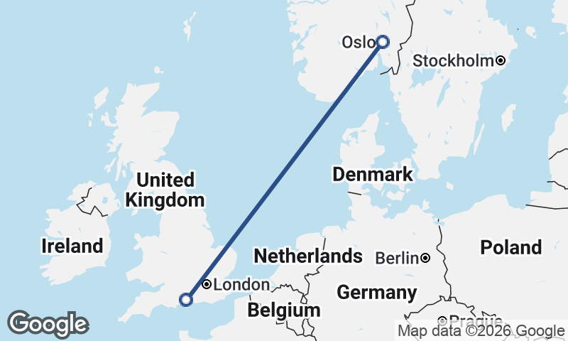 Oslo to Southampton