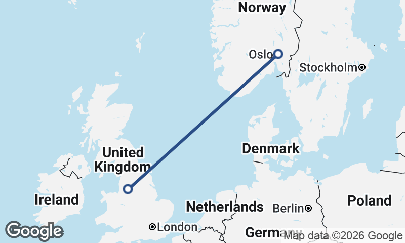 Oslo to Manchester