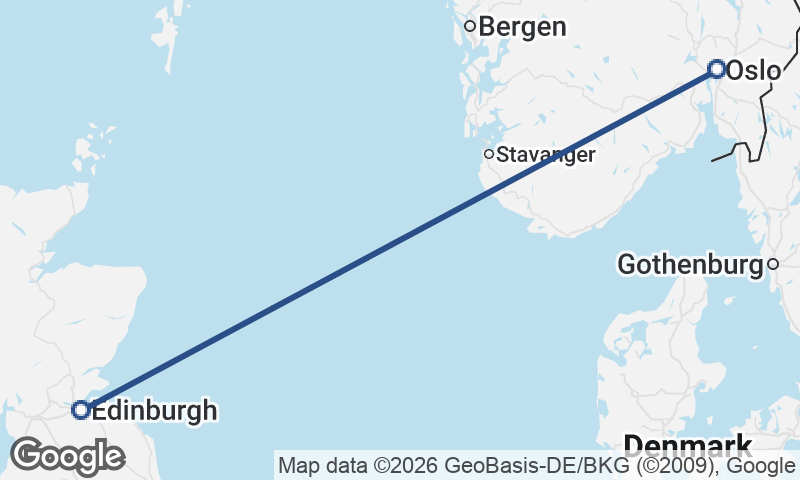 Oslo to Edinburgh