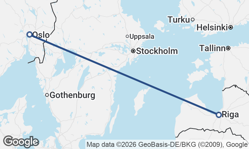 Oslo to Riga