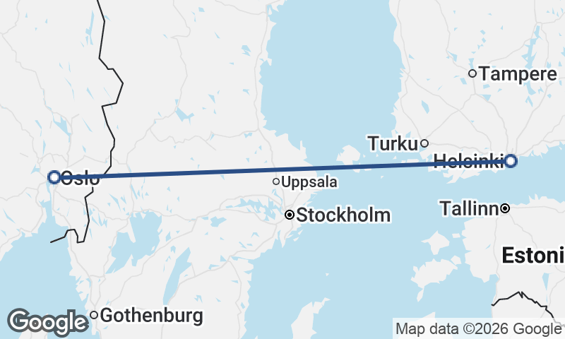 Oslo to Helsinki