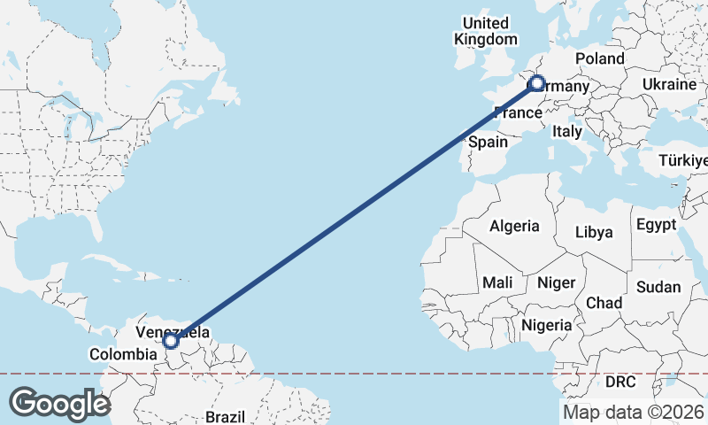 Venezuela to Luxembourg