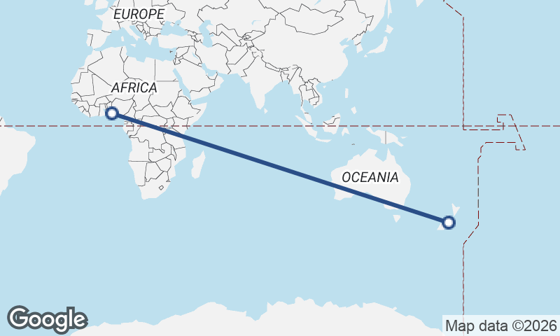 Lagos to Christchurch