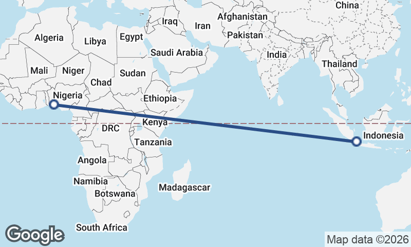 Lagos to Jakarta